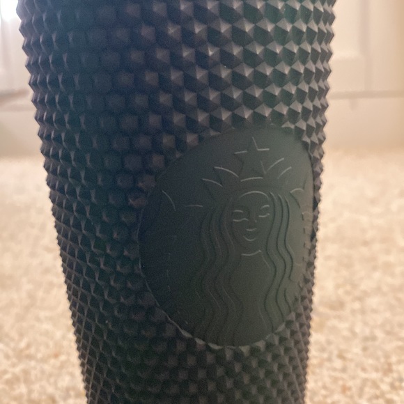 Starbucks Matted Black Green Diamond Studded Tumbler - Picture 2 of 4